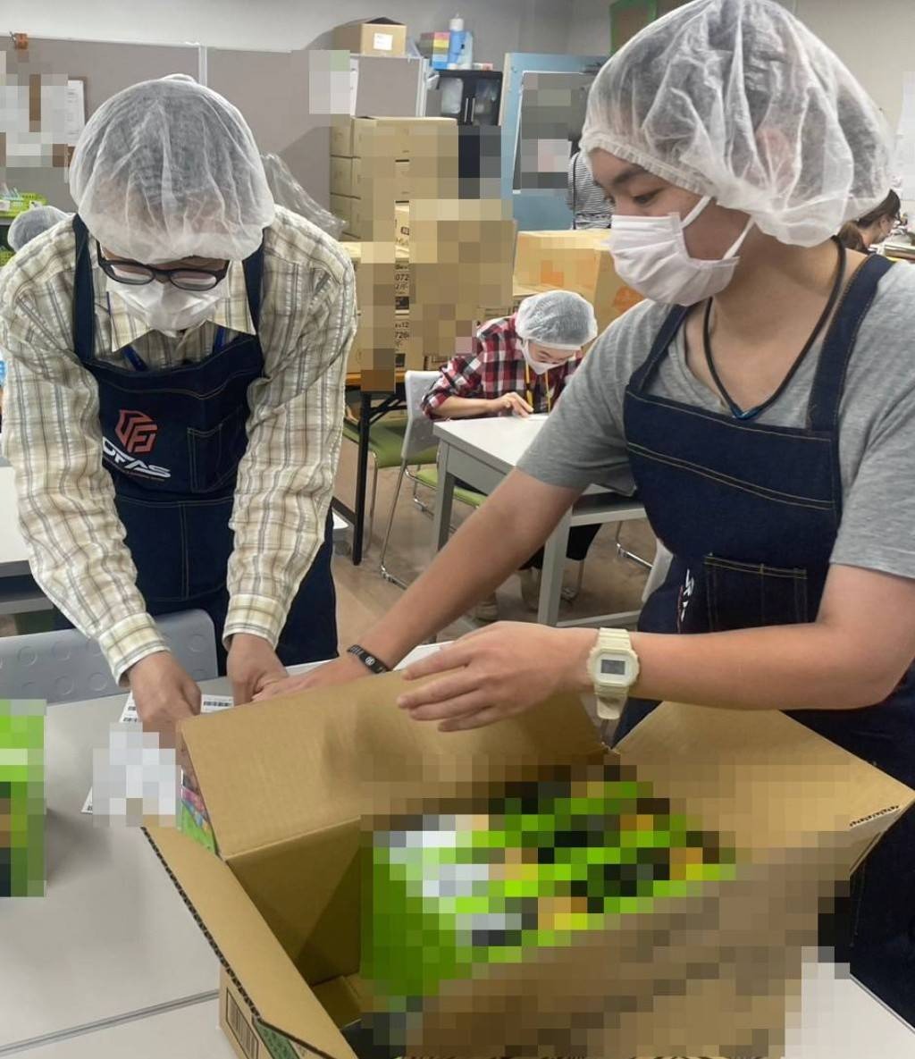 OFAS スタッフによる検品・梱包作業